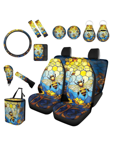 Juego Completo de Accesorios de Coche Forchrinse 15 Piezas Miel Juego Completo de Accesorios de Coche Forchrinse 15 Piezas Miel