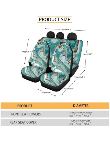 Juego Completo de Accesorios de Coche Forchrinse 15 Piezas Miel