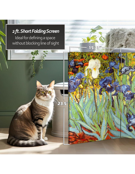 Pantalla Plegable de Lienzo Van Gogh 3 Paneles 120x60 cm Pantalla Plegable de Lienzo Van Gogh 3 Paneles 120x60 cm