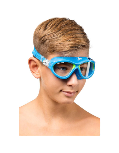 Máscara de Natación Cressi Mini Cobra Azul/Lima 7-15 años Máscara de Natación Cressi Mini Cobra Azul/Lima 7-15 años