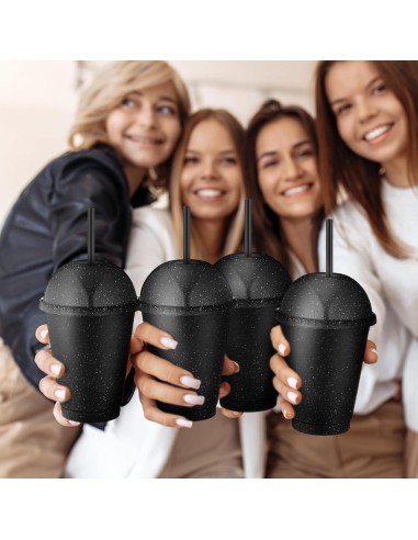 Set de 6 Vasos Slushie Ninehaoou 473 ml con Pajitas de Cuchara