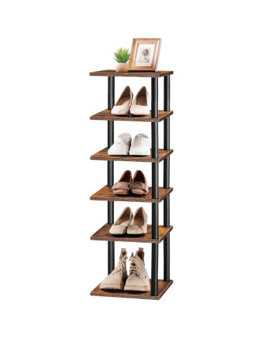 Estante Vertical para Zapatos HOOBRO 6 Niveles 28x28x100 cm