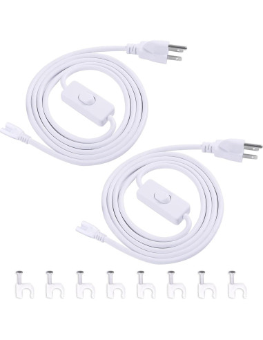 Cable de Alimentación LED T5 T8 TRLIFE 1.83 m con Interruptor - Paquete de 2