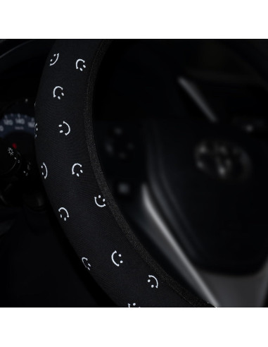 Funda de Volante SAADIAUTO Negra 14.5-15 Pulgadas Transpirable