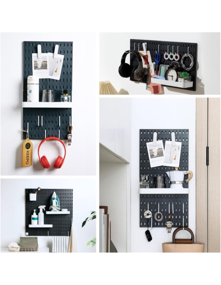 Kit de Tableros de Clavos Keepo Negro 30x13 cm con Accesorios