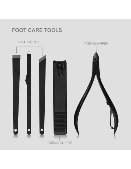 Kit de Manicura Utopia Care 15 Piezas Negro Viaje Kit de Manicura Utopia Care 15 Piezas Negro Viaje
