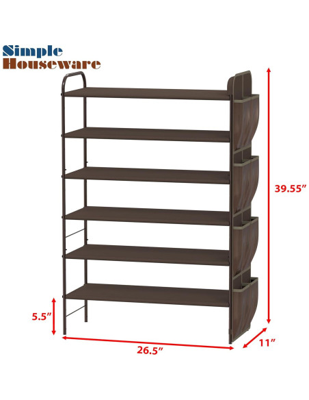 Organizador de Zapatos 6 Niveles Simple Houseware Bronce Organizador de Zapatos 6 Niveles Simple Houseware Bronce