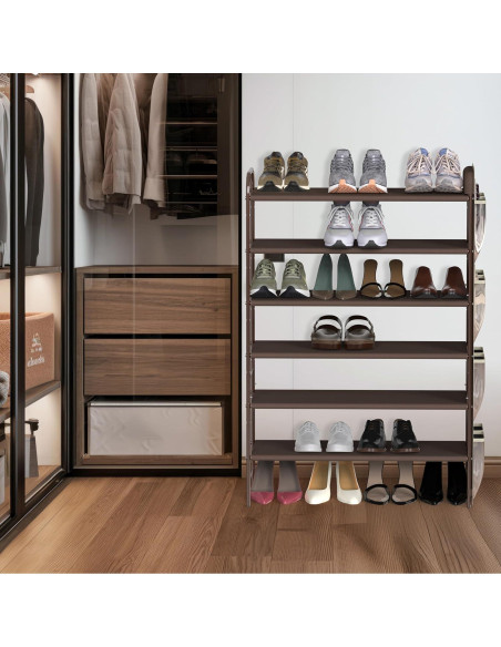 Organizador de Zapatos 6 Niveles Simple Houseware Bronce Organizador de Zapatos 6 Niveles Simple Houseware Bronce