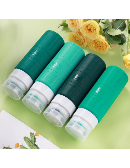 Botellas de Viaje GLAMFIELDS 18 Piezas Silicona 98 ml Botellas de Viaje GLAMFIELDS 18 Piezas Silicona 98 ml
