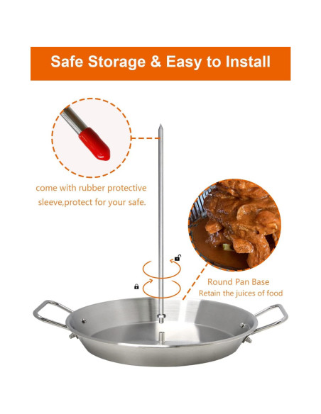 Soporte Vertical para Asado DOLAMOTY 10" Acero Inoxidable Soporte Vertical para Asado DOLAMOTY 10" Acero Inoxidable