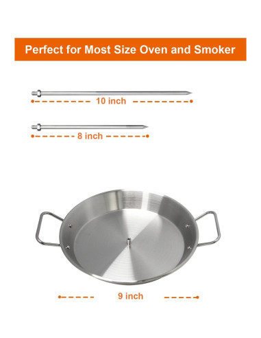 Soporte Vertical para Asado DOLAMOTY 10" Acero Inoxidable
