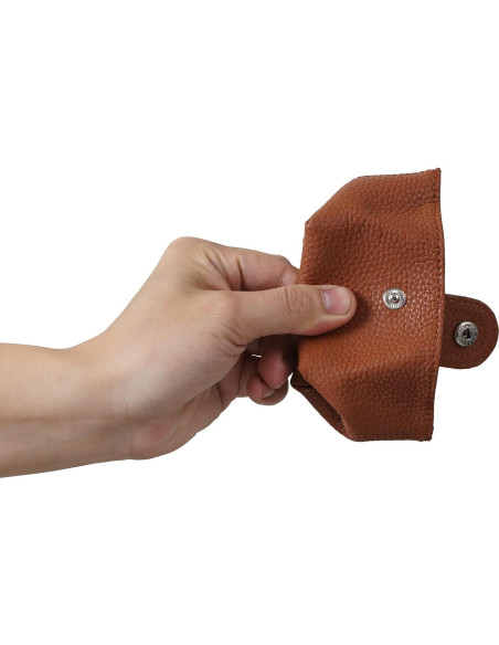 Monedero de Cuero Genuino Cockatoo Mini Cartera Almendra Monedero de Cuero Genuino Cockatoo Mini Cartera Almendra