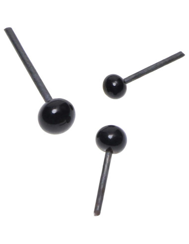 Ojos de Vidrio Mini Skater 2.8/3.2/4mm 300Pcs Negro