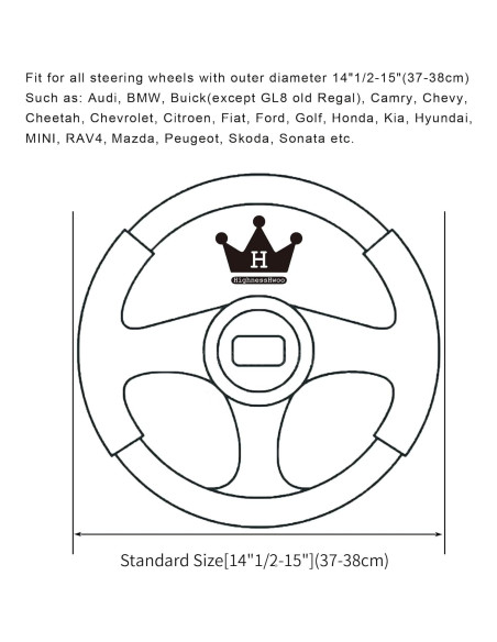 Cubierta de Volante de Invierno HighnessHwoo TEDDY Negra 37.5-38.5cm Cubierta de Volante de Invierno HighnessHwoo TEDDY Negra 37.5-38.5cm