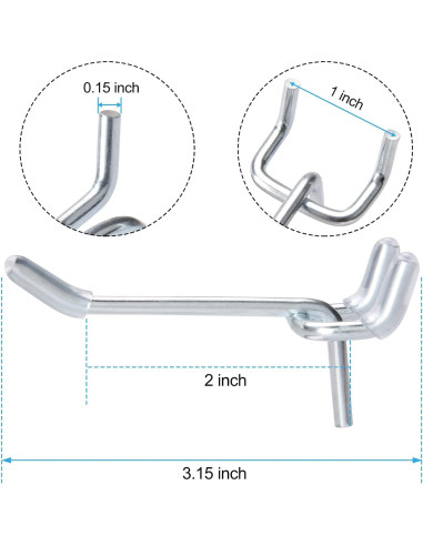 Ganchos para Tablero Perforado BetzFord 2" Metal 50 Pcs