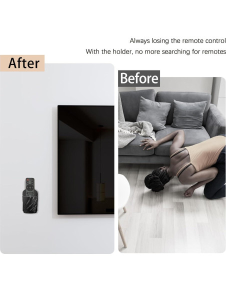 Soporte de Pared para Control Remoto KOXHERO 2 Pcs Negro Soporte de Pared para Control Remoto KOXHERO 2 Pcs Negro