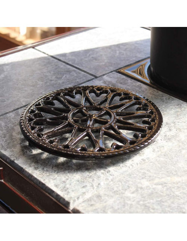 Trivet de Hierro Fundido Minuteman 17.78 cm Negro