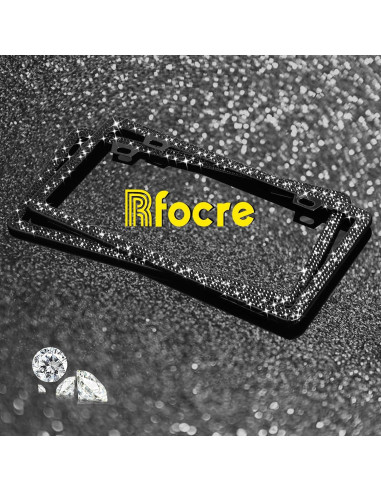 Marcos de Placas de Licencia Brillantes Rfocre - Paquete de 2