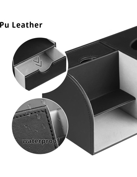 Cubierta de Caja de Tejidos Fanousy Cuero PU Negro 27.9x14.0 cm Cubierta de Caja de Tejidos Fanousy Cuero PU Negro 27.9x14.0 cm