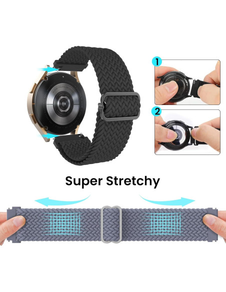 Bandas Elásticas Delidigi para Samsung Galaxy Watch 7/6/5/4 20mm Bandas Elásticas Delidigi para Samsung Galaxy Watch 7/6/5/4 20mm