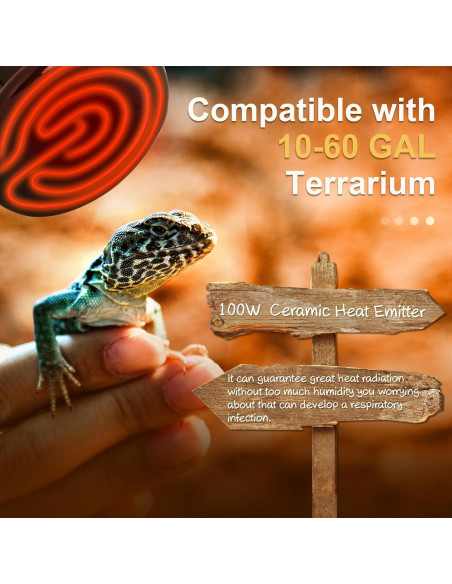Emisor de Calor Cerámico NEPTONION 100W para Reptiles Emisor de Calor Cerámico NEPTONION 100W para Reptiles