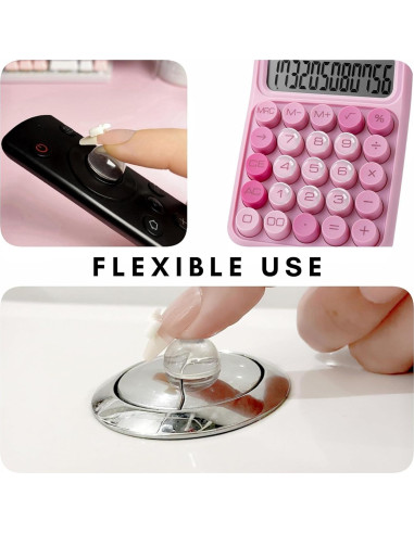 Pegatinas de Teclado Elevadas NadyType 90 PCS Ultra-Transparentes