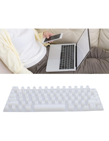 Cubierta de Teclado Denash de Silicona para MacBook Pro y Air 2021-2024 - Diseño para Uñas Largas