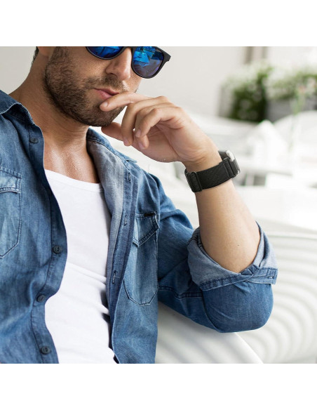 Paquete de 3 bandas de nylon 22mm Farluya para relojes AGPTEK y Fossil Paquete de 3 bandas de nylon 22mm Farluya para relojes AGPTEK y Fossil