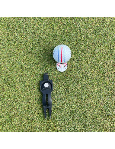 Herramienta de Divot de Golf PUR3 con Cepillo y Marcador 4 en 1