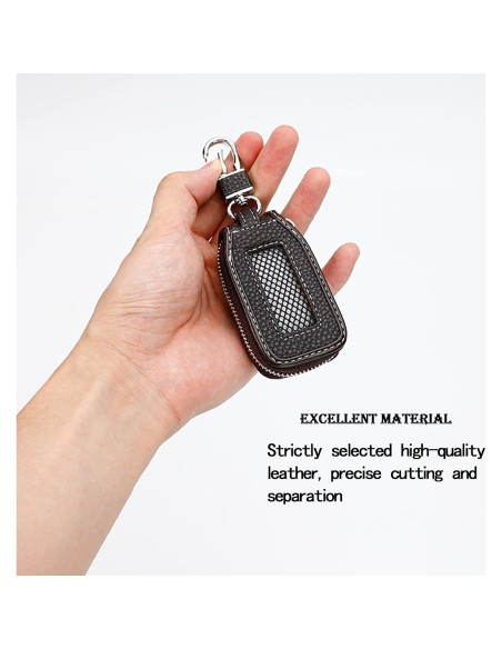 Funda de Llave de Coche de Cuero Syihah - 2 Piezas Marrón Funda de Llave de Coche de Cuero Syihah - 2 Piezas Marrón