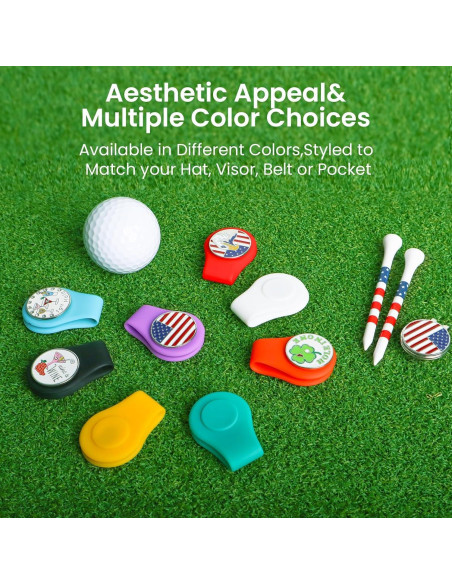 Clip Magnético para Marcador de Pelotas de Golf FINGER TEN - 12 Piezas Plata Clip Magnético para Marcador de Pelotas de Golf FINGER TEN - 12 Piezas Plata