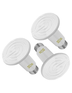 Lámpara de Calor Cerámica 50W WUHOSTAM 3 Paquetes Blanca