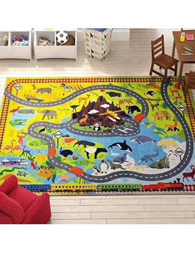 Alfombra de Juguete KC Cubs 3x1.5m Safari Animal Educativa