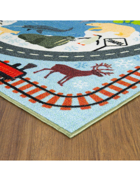 Alfombra de Juguete KC Cubs 3x1.5m Safari Animal Educativa Alfombra de Juguete KC Cubs 3x1.5m Safari Animal Educativa