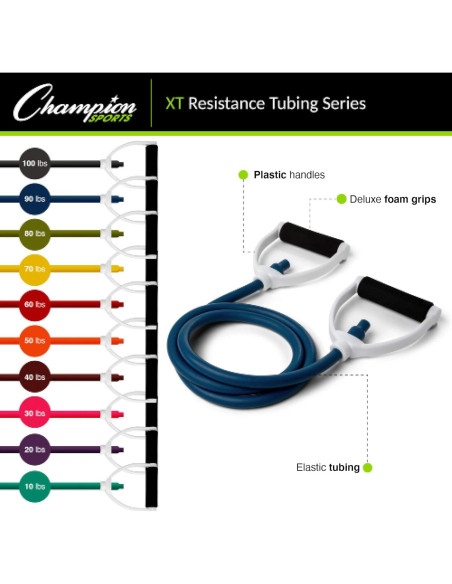 Tubería de Resistencia Champion Sports 60 Lbs (27.2 kg) Roja Tubería de Resistencia Champion Sports 60 Lbs (27.2 kg) Roja