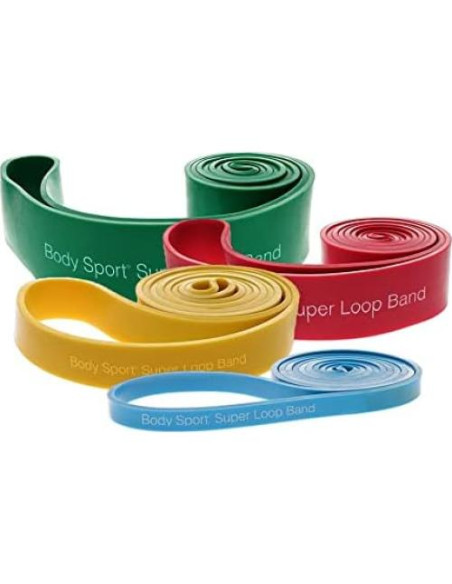 Kit de Bandas de Resistencia Body Sport - 4 Niveles Multicolor Kit de Bandas de Resistencia Body Sport - 4 Niveles Multicolor