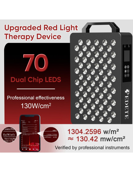 Panel de Terapia de Luz Roja Pedete M70 - 70 LEDs, 4 Longitudes de Onda Panel de Terapia de Luz Roja Pedete M70 - 70 LEDs, 4 Longitudes de Onda