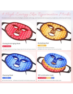 Máscara de Terapia de Luz Roja FJSTRSE LED 240 Perlas 850nm 2