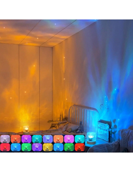 Lámpara Proyectora RGB JININQ 16 Colores Luz Nocturna Lámpara Proyectora RGB JININQ 16 Colores Luz Nocturna
