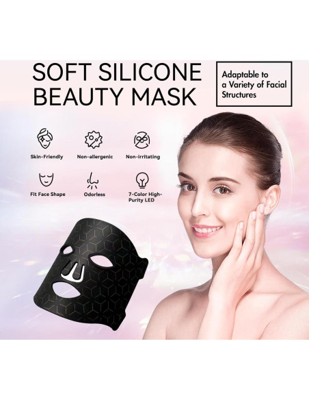 Máscara de Terapia de Luz Roja Duevie FM-002 7 Colores 400 LEDs Máscara de Terapia de Luz Roja Duevie FM-002 7 Colores 400 LEDs