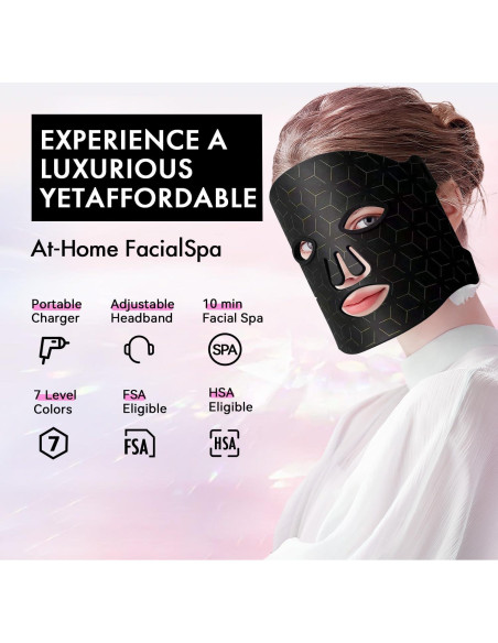 Máscara de Terapia de Luz Roja Duevie FM-002 7 Colores 400 LEDs Máscara de Terapia de Luz Roja Duevie FM-002 7 Colores 400 LEDs