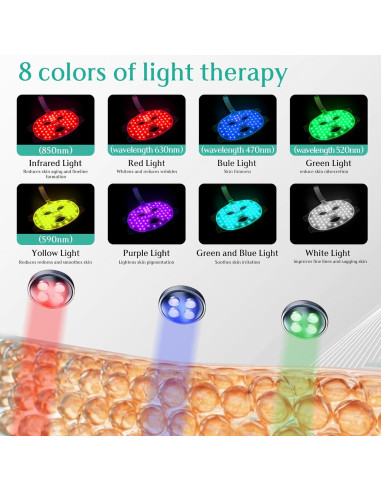 Máscara de Luz LED Inalámbrica BUBLOC Pro 7+1 Colores 850nm