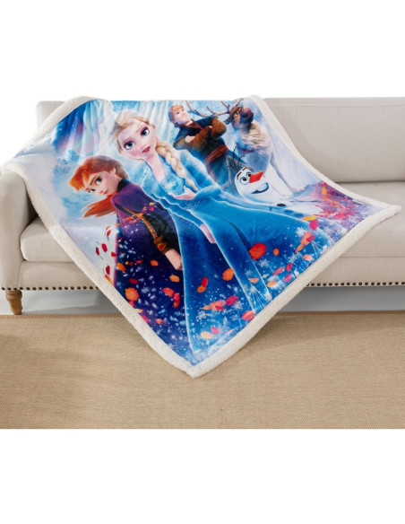 Manta de Sherpa COSUSKET 127x152 cm Frozen-2 Suave y Acogedora Manta de Sherpa COSUSKET 127x152 cm Frozen-2 Suave y Acogedora