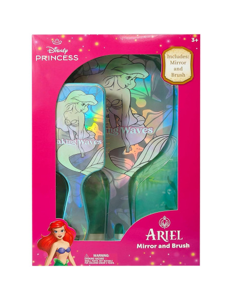 Conjunto de Spa Disney Ariel para Niñas - Cepillo y Espejo Conjunto de Spa Disney Ariel para Niñas - Cepillo y Espejo