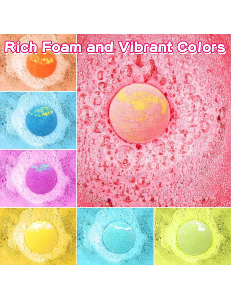 Set de Bombas de Baño Orgánicas para Niños SUPERGFS - 12 Colores y Juguetes Set de Bombas de Baño Orgánicas para Niños SUPERGFS - 12 Colores y Juguetes