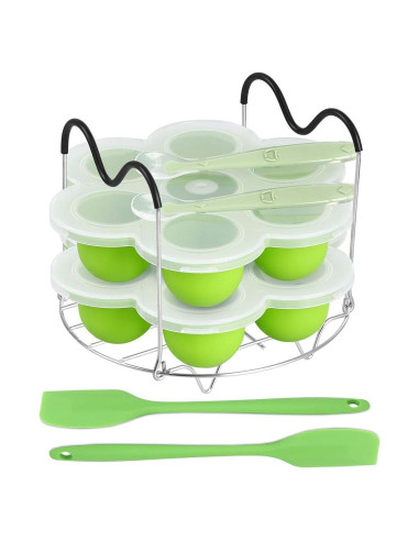 Moldes de Silicona ROTTAY para Huevos y Soporte 7 Piezas