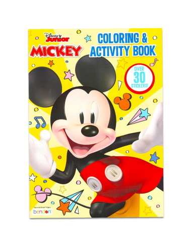 Set de Libros para Colorear Mickey Mouse - 2 Libros + 200 Stickers
