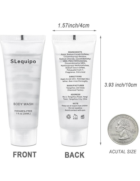 Gel de Ducha Mini SLequipo 30 Paquete 30 ml Fragancia Neutra Gel de Ducha Mini SLequipo 30 Paquete 30 ml Fragancia Neutra