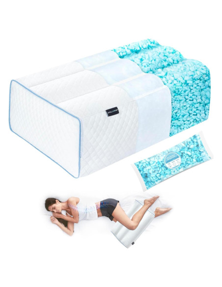 Almohada de Rodilla Urnexttour Espuma Viscoelástica Ajustable 60x36cm Almohada de Rodilla Urnexttour Espuma Viscoelástica Ajustable 60x36cm