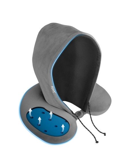 Almohada de Viaje con Capucha Sealy SL11098 - Espuma de Memoria y Gel Almohada de Viaje con Capucha Sealy SL11098 - Espuma de Memoria y Gel
